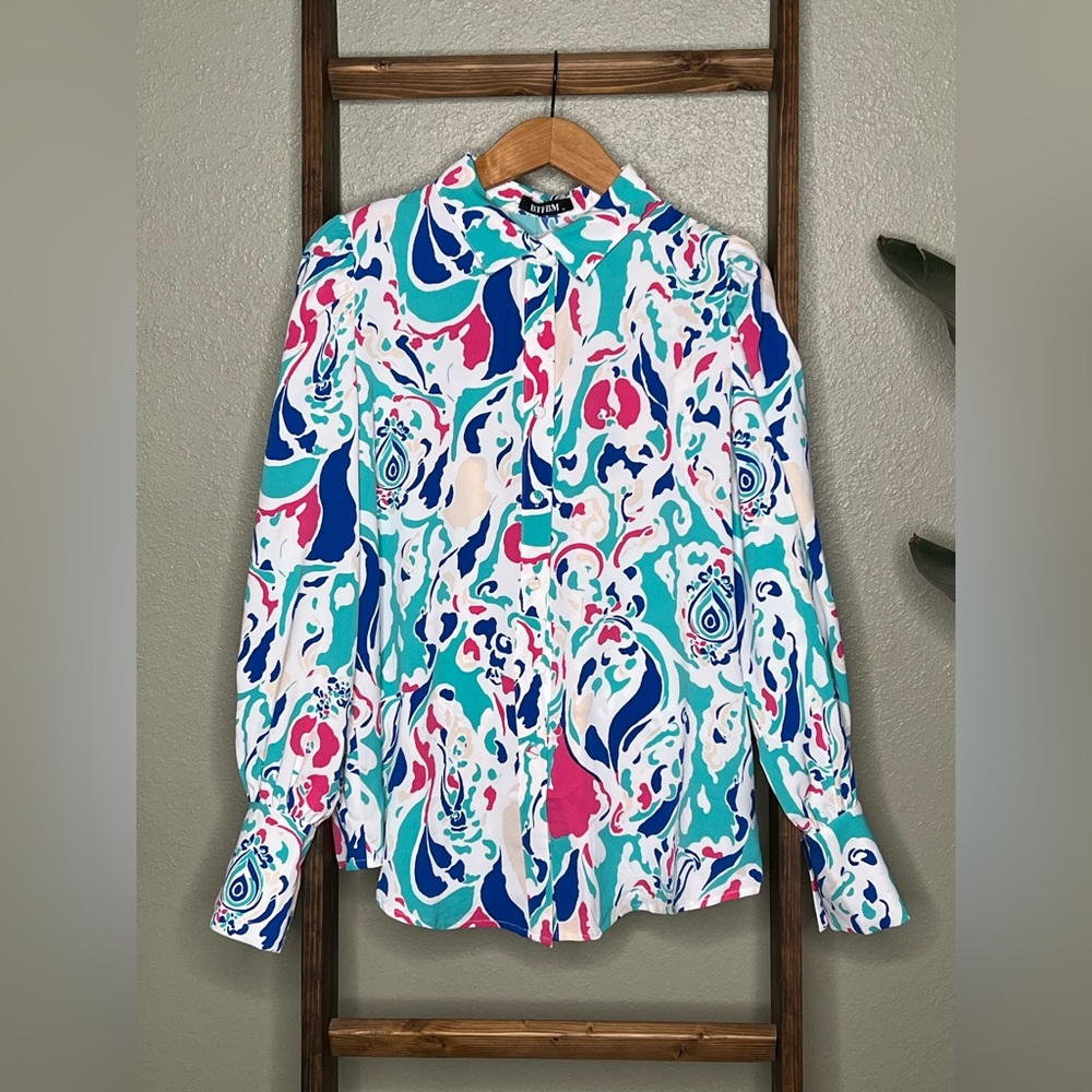 Vibrant Abstract Print Shirt